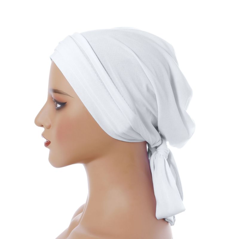 nuovo cappello foulard lungo a coda a quattro barre in velluto tinta unita autunnale e invernale per donna_voghion.com