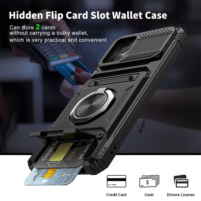 Hülle Fusion Pro mit magnetischem Kartenhalter und gedrehtem Ringständer für Motorola Edge 50 Ultra Cover_voghion.com