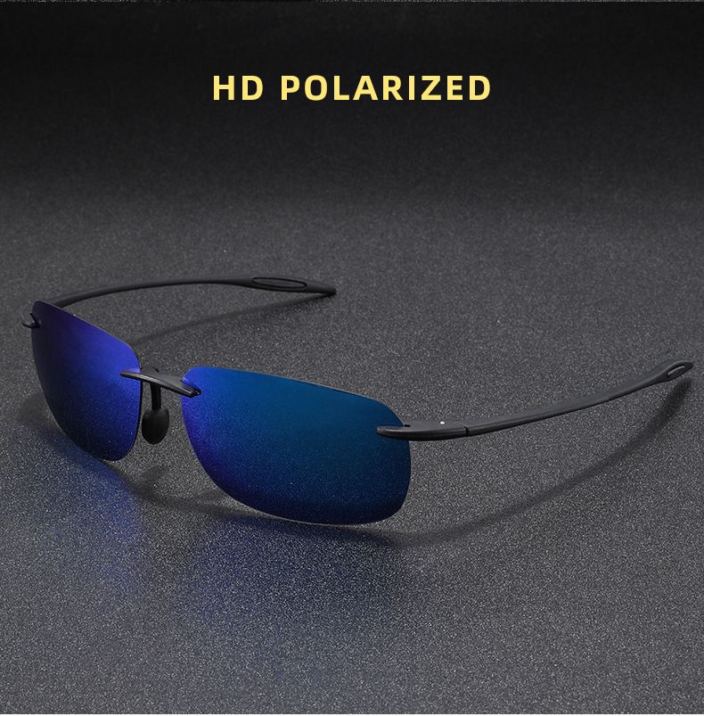 ActiveGo TR90 Material TAC Polarized True Film Sports Cycling Frameless Outdoor Sunglasses For Men And Women Mountaineering_voghion.com