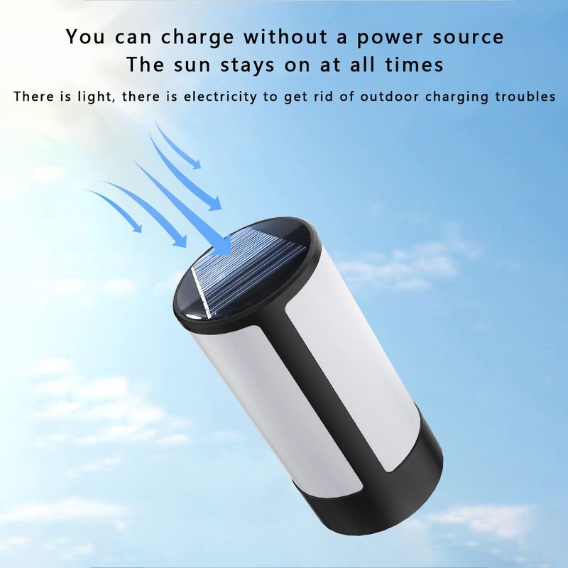 Outdoor Solar Camping Liicht laang halen portable Beliichtung Atmosphär Liicht LED Warnluucht waasserdicht Noutfall Opluedbank_voghion.com