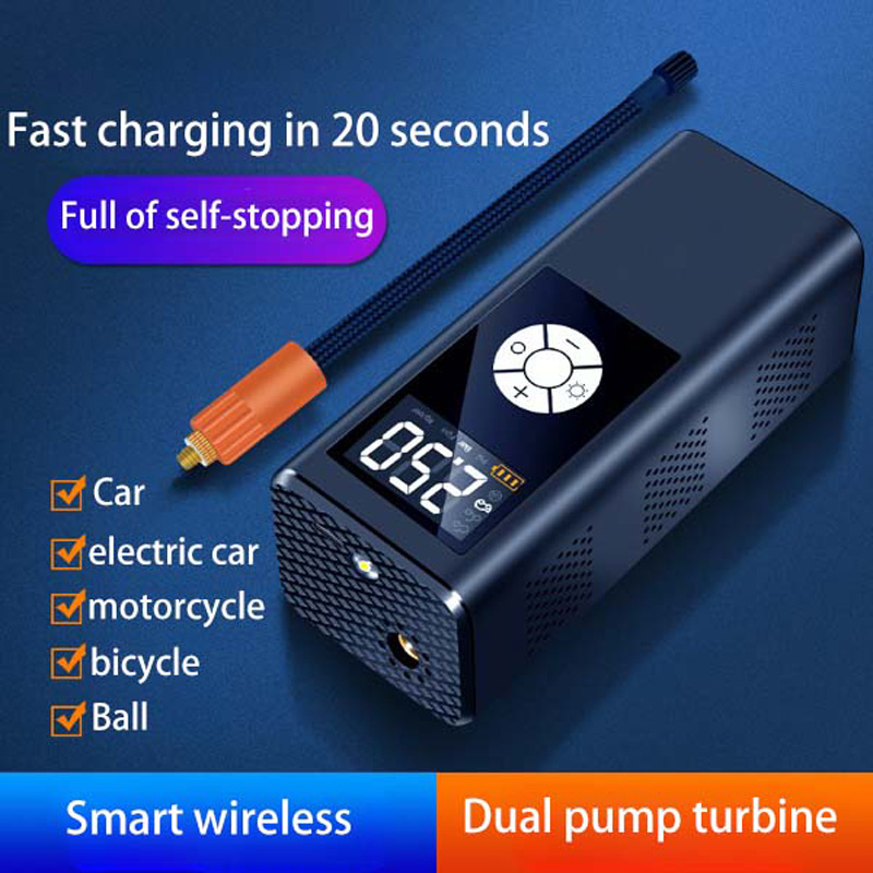 Pompa gonfiabile per auto senza fili, display digitale intelligente portatile ad alta potenza tesoro gonfiabile ricarica wireless multifunzione_voghion.com