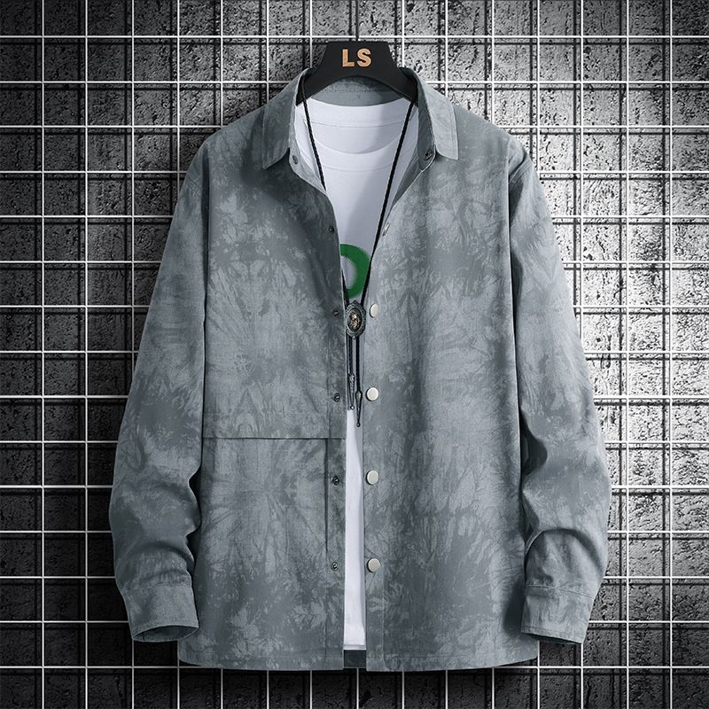 Camicia a maniche lunghe da uomo, casual, taglie forti, formale, tendenza, primavera e autunno, stile business_voghion.com