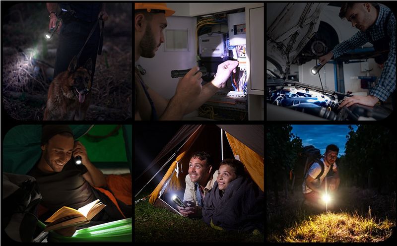 Neue Outdoor-Patrouillen-Taschenlampe mit Typ-C-Ladeanschluss, Zoom, weißem Laser, Multifunktions-Notfall-Taschenlampe mit starkem Licht_voghion.com