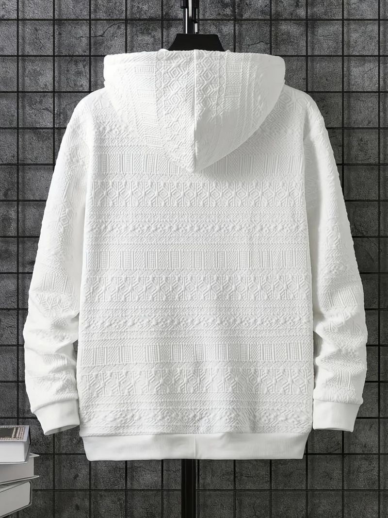 Übergroßer Fleece-Hoodie mit Reißverschluss für Herren – Kängurutasche, Winterwärme, Übergröße (1XL-6XL) – 100 % Polyester, durchgehender Reißverschluss, entspannte Passform_voghion.com