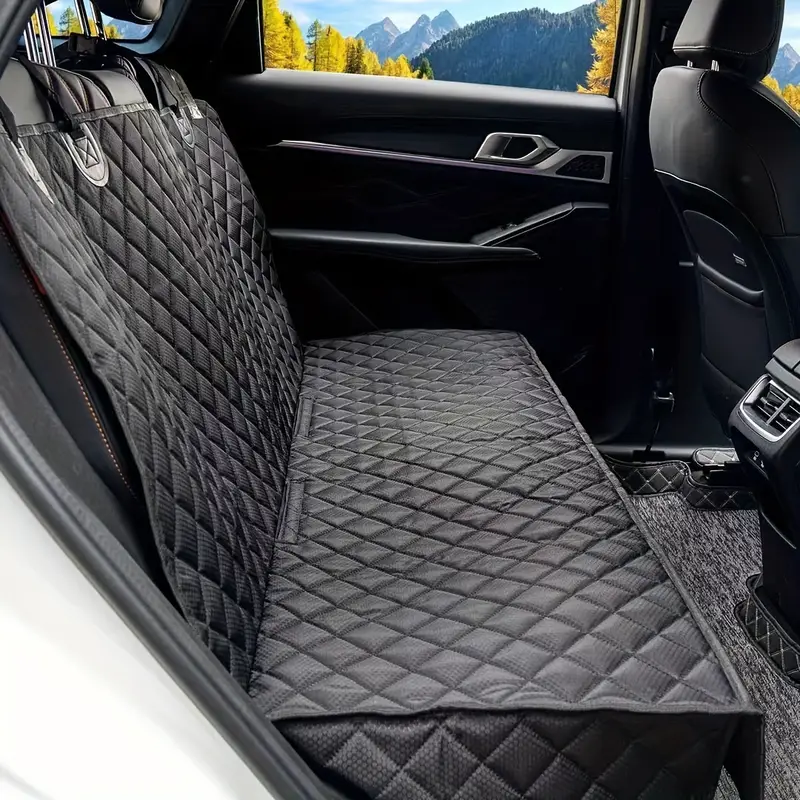 Fortschrittliches Kissen, schützende wasserdichte Autositzabdeckung, rutschfeste Rücksitzabdeckung für die meisten Autos, LKWs und SUVs, Schwarz_voghion.com
