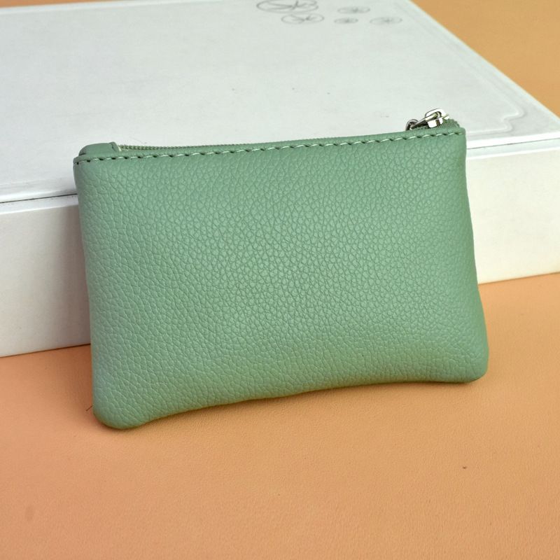 New Style Solid Color Women's Mini Coin Purse Soft Surface Fashionable Cute Small Card Holder Simple Fashion Fresh Key_voghion.com