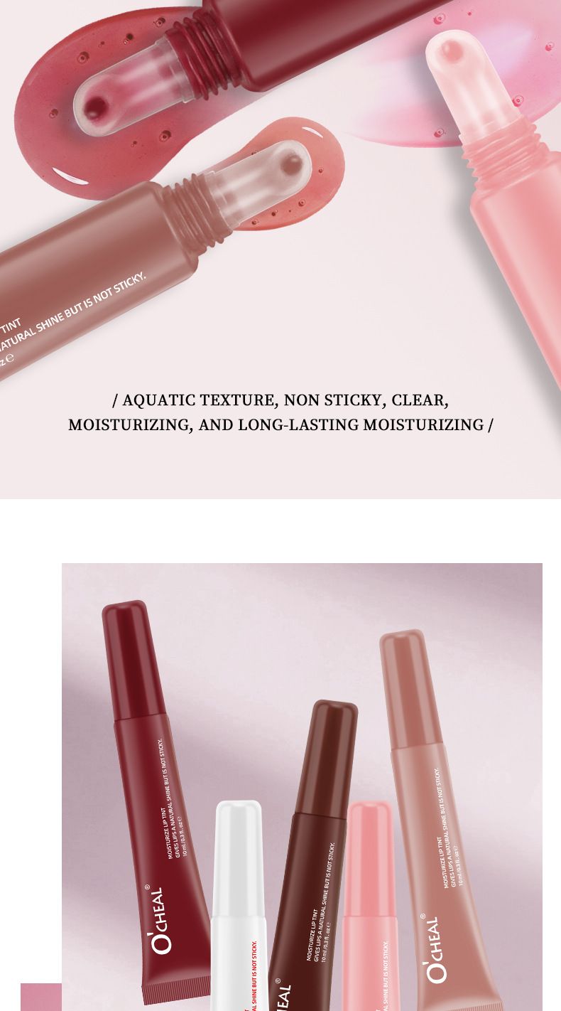 O'CHEAL Hydrating Lip Gloss - Moisturizing Shiny Water Gloss Waterproof Non-Stick Cup_voghion.com