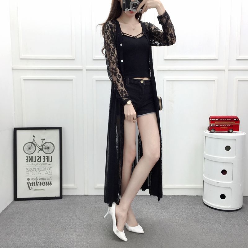 Camicia a maniche lunghe in pizzo in stile coreano_voghion.com