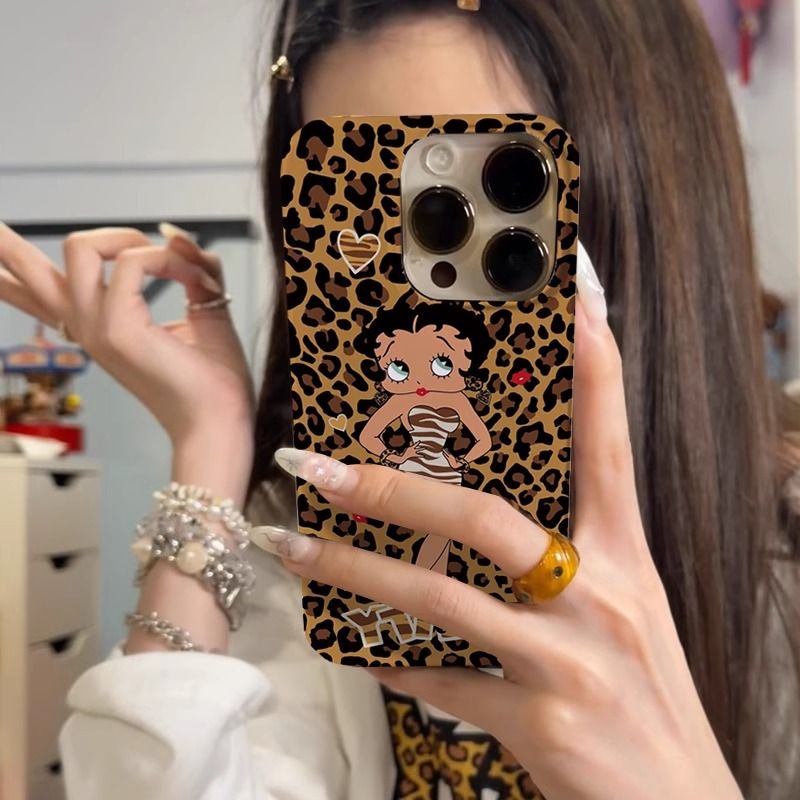 Unbeatable Quality Leopard Print Betty Sexy Style Ins Mobile IPhone Feilin Shell For Iphone15pro/14promax/13/14plus Phone Iphone 12mini Hard_voghion.com