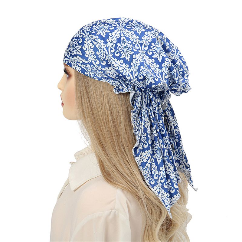 Nuovo cappello curvo in tessuto stampato multicolore Cappello turbante versatile stampato alla moda_voghion.com