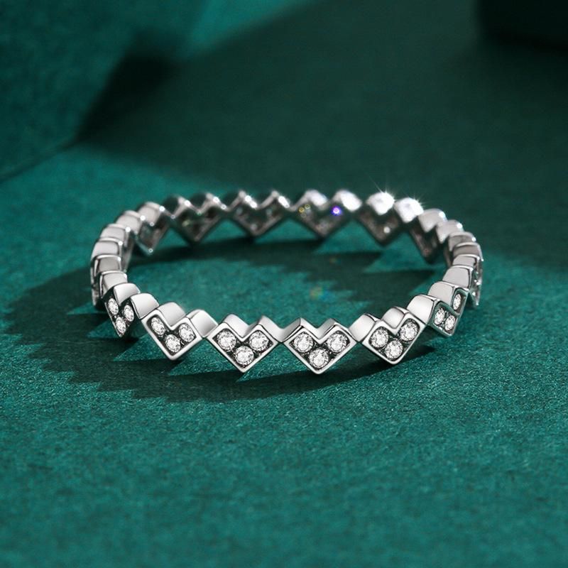 Tancise Anello in argento con zirconi classici Gioielli da donna Promessa di nozze Regalo per feste_voghion.com