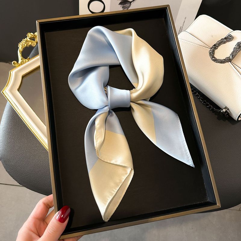 Nieuwe gestreepte simulatie zijden kleine minimalistische en modieuze professionele vierkante sjaal high-end matching_voghion.com