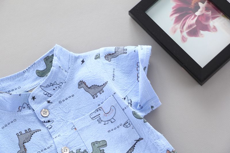 Mutter & Kinder Junge Baby Kurzarm Anzug Kinder Sommer Personalisierte Hemd Shorts Zwei Stück Anzug_voghion.com