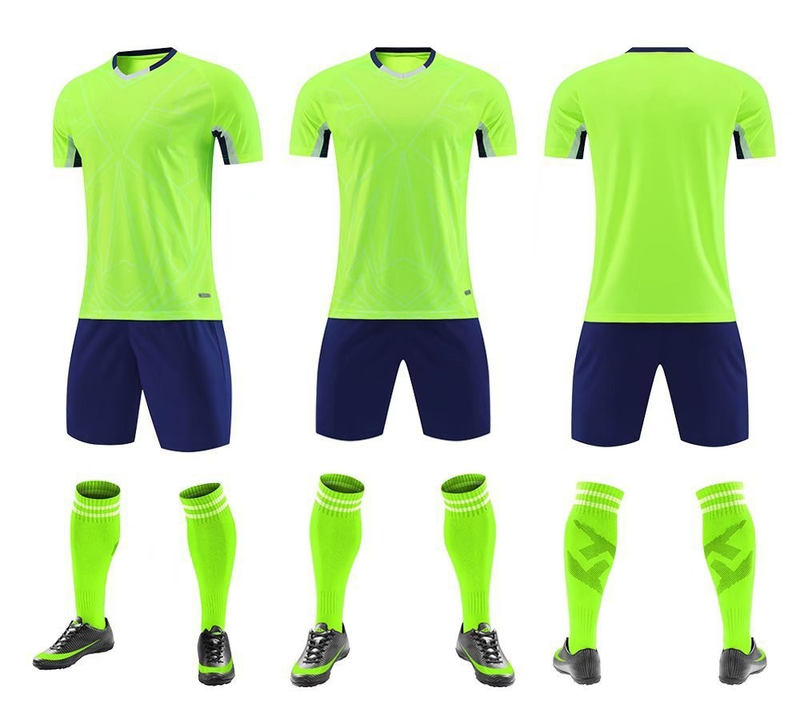 Conjunto de fútbol para hombres y niños, camiseta transpirable de manga corta, equipo de entrenamiento de competición para adultos, verano 2022_voghion.com