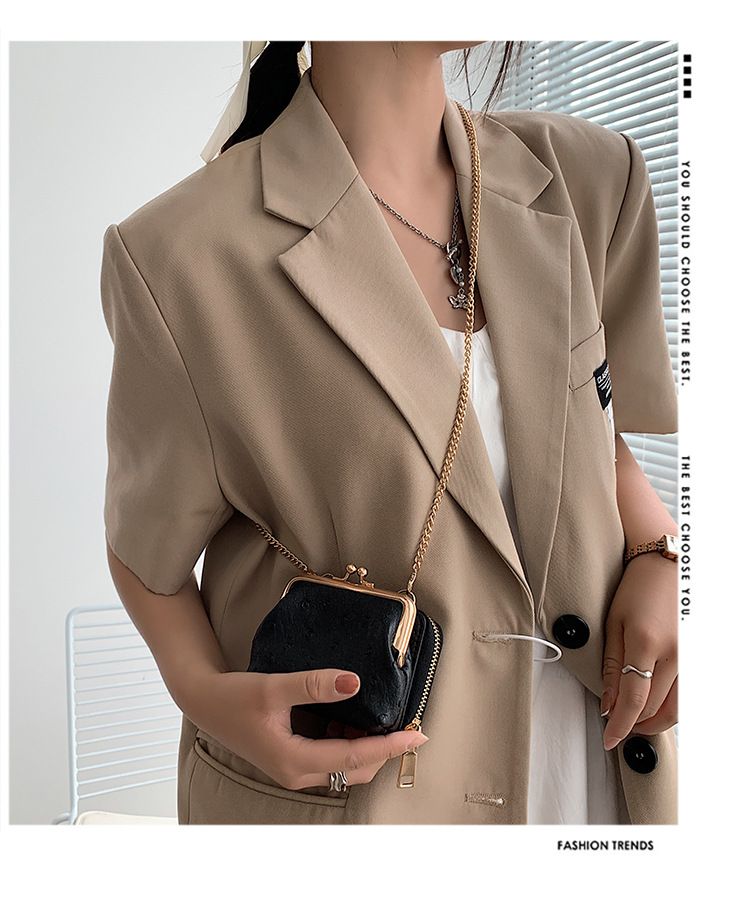 Torebka damska na jedno ramię, wzór strusia, mała torebka typu crossbody, tekstura popularna_voghion.com