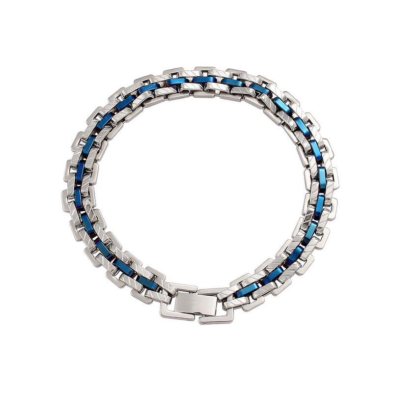 Men's And Women's Watch Titanium Steel U-Shaped Buckle 3 Rows Handmade Chain Personality Hip-Hop Versatile Casual Style_voghion.com