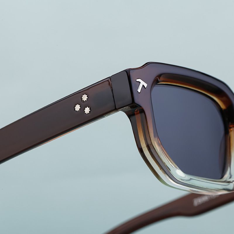 Neue modische Sonnenbrille mit quadratischem Rahmen für Herren, Persönlichkeit, einfache Sonnenbrille, schwarze Sonnenbrille für Herren_voghion.com