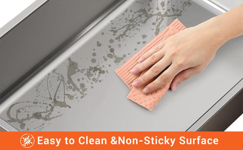 Katzentoilette aus Edelstahl, hohes Gehäuse mit Deckel, Tür vorne und oben, Sandfilterpedal und Streuschaufel_voghion.com