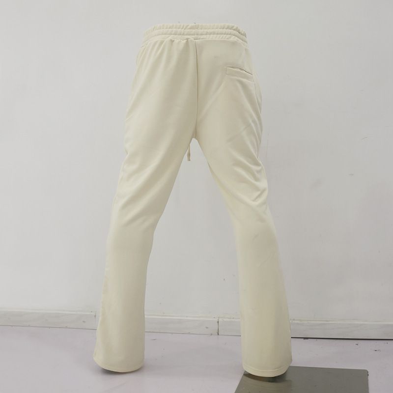 Retro-Jogginghose mit weitem Bein für Herren – Hip-Hop-Streetwear mit Kordelzug in der Taille und ausgestellten Bündchen, atmungsaktive Polyestermischung_voghion.com