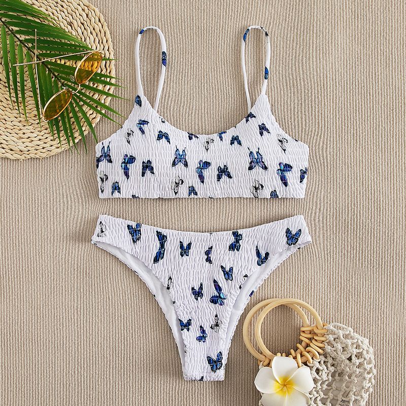 Costume da bagno caldo da donna, bikini sexy a triangolo plissettato _voghion.com