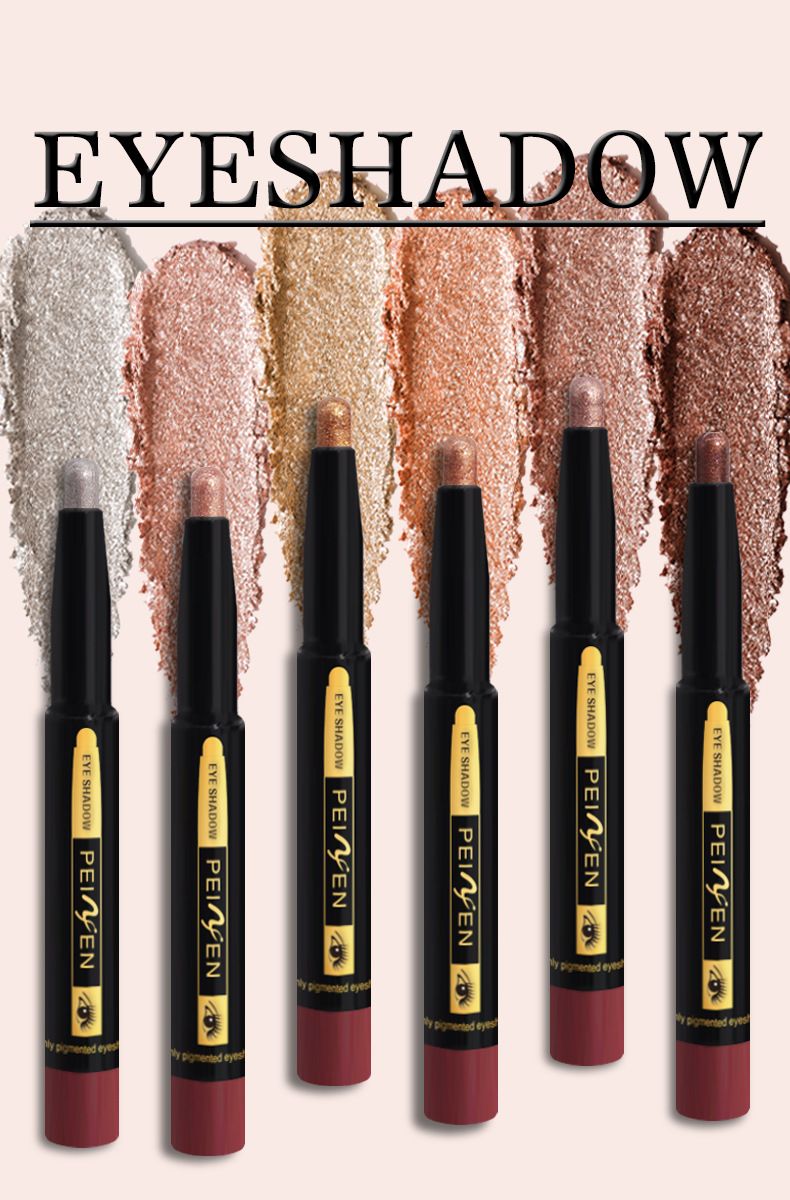 Ombretto Penifen Lazy Eye Shadow Stick Box Penna per ombretto in metallo con paillettes perlate Penna per ombretto lucida a baco da seta multiuso_voghion.com