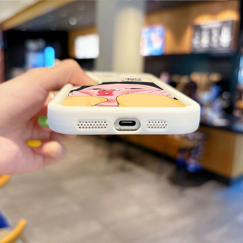 Personality Funny Girl Cartoon Phone Case for Samsung Galaxy S25 S24 S23 S22 S21 Ultra Plus S23 S21 S20 FE Silicone Shockproof Cover_voghion.com
