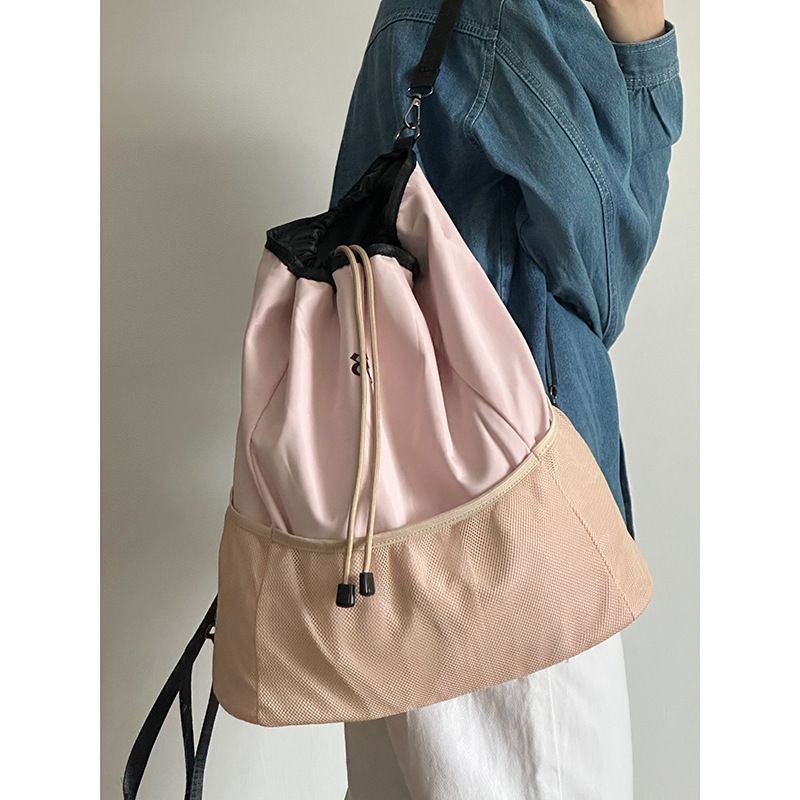 2025 New 3D Offset Printed Space Gray Nylon Capacity Women's Bag Niche Trend Mesh Backpacks_voghion.com