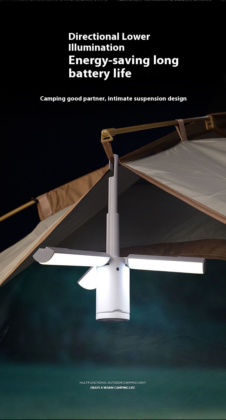 Multifunctionele opvouwbare tent voor buiten, sfeerverlichting voor studentenhuisvesting, draagbare hangende kampeerlantaarn_voghion.com