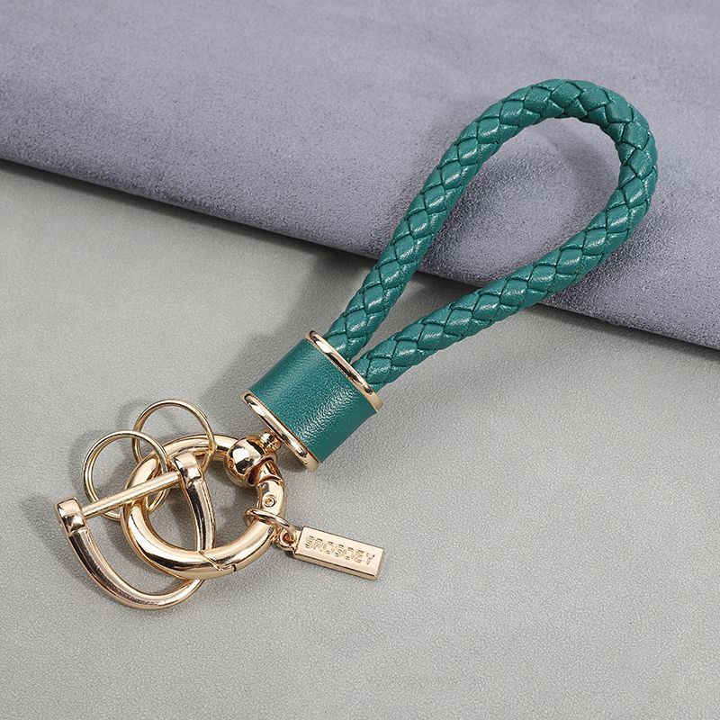 Car Key Chain Pendant Women's Men's High End Personality Creative Braided Leather Car Key Chain Cute Ins Internet Celebrity_voghion.com