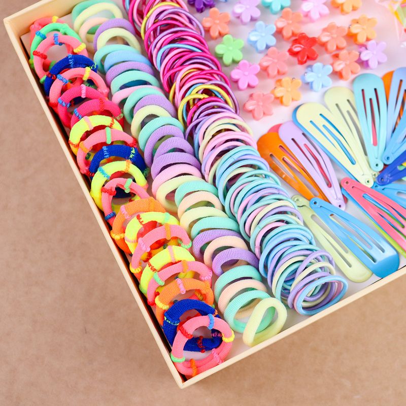 Accessoires pour enfants Épingle à cheveux Ensemble de combinaison d'épingles à cheveux Coffret cadeau Anneau pour cheveux de bébé Pince latérale pour fille_voghion.com