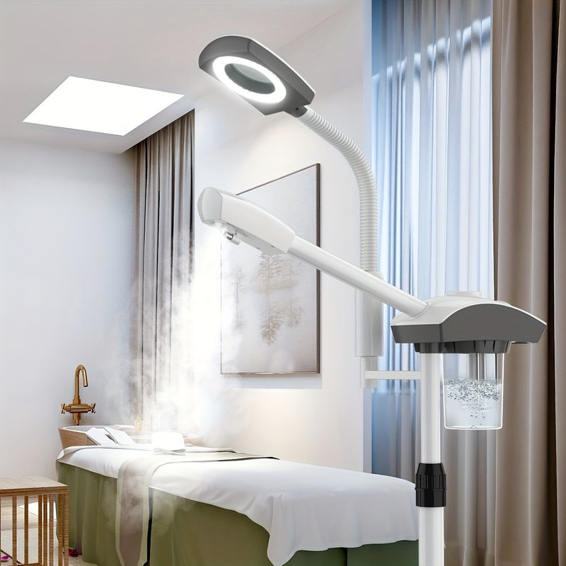 Professional 2 In 1 With 5X Magnifying Lamp Spa, Beauty Salon Home Use, 2-in-1 Esthetician On Wheels Hot Mist, Ionic_voghion.com