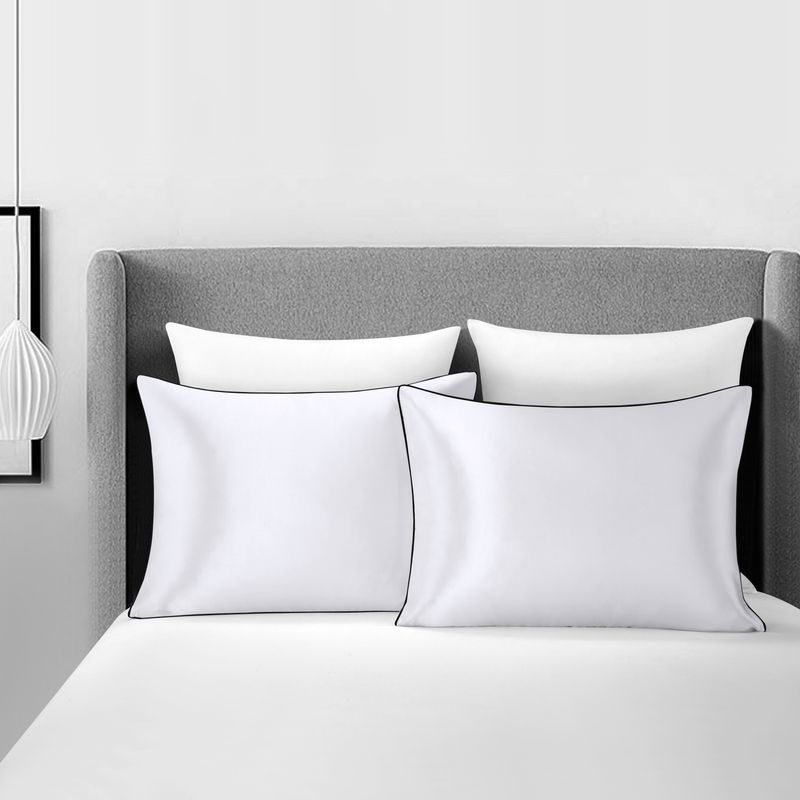 Satin Pillowcases, Similar To Silk Pillowcase 2 Pack, Solid Pillow Case For Sleeping Women With Envelope Closure_voghion.com