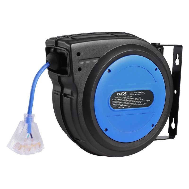 Cord Reel Cord 14AWG Power 3C Retractable 75FT SJTOW Reel Extension_voghion.com