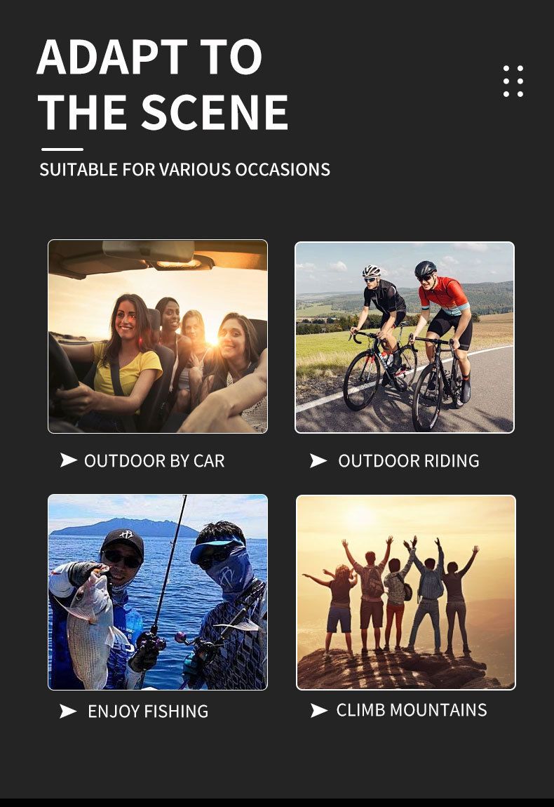 Occhiali da sole sportivi unisex - Antivento polarizzati per attività all'aperto e guida_voghion.com