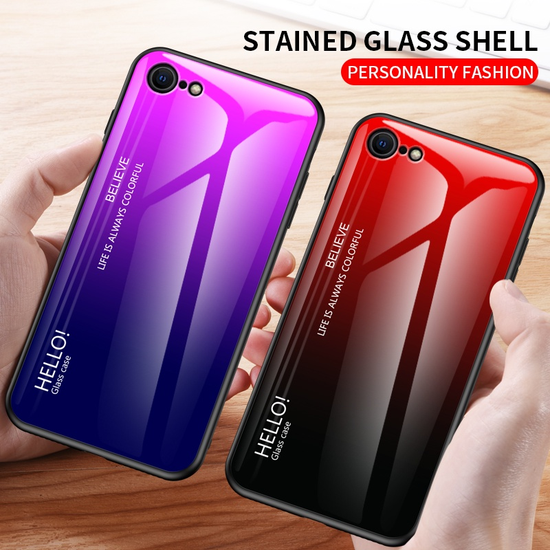 Coque arrière en verre trempé mince antichoc pour iPhone, compatible modèles SE3, SE2, 13, 12, 11 Pro Max, Mini XS, XR_voghion.com