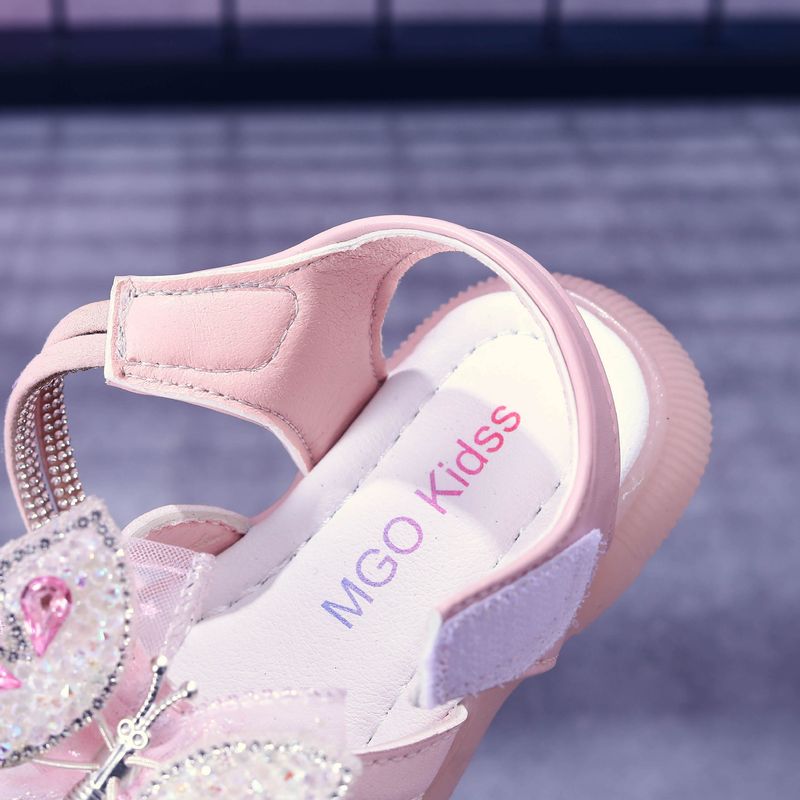 Sommer Neue kinder Sandalen Mädchen Beleuchtete Sandalen Leuchtenden Bogen Prinzessin Licht Up Schuhe_voghion.com