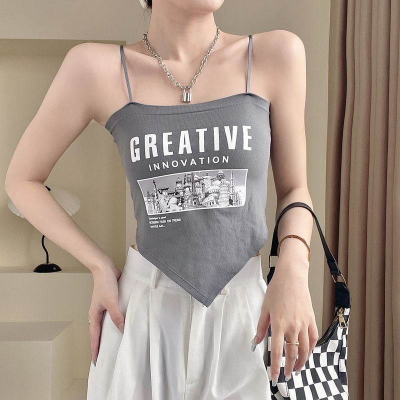Irregular camisole, beautiful back, cushion, integrated vest, anti glare, breathable base, seamless inner layer, chest_voghion.com