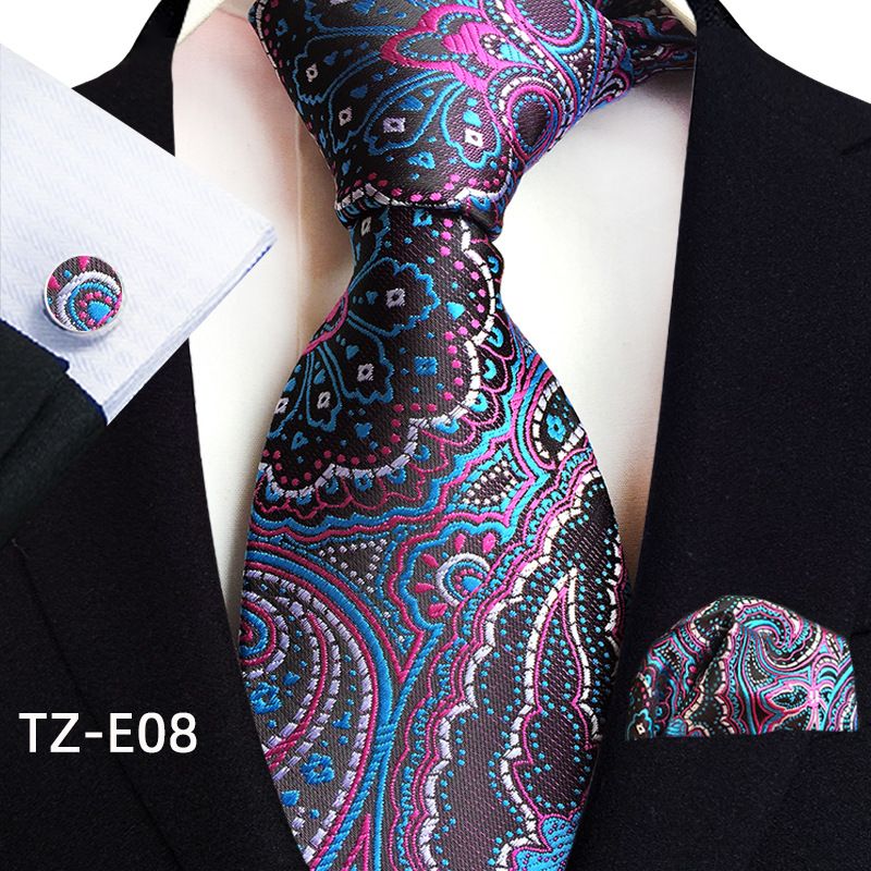 Acessórios de vestuário Paisley cintura flor gravata masculina bolso quadrado punho terno de três peças_voghion.com