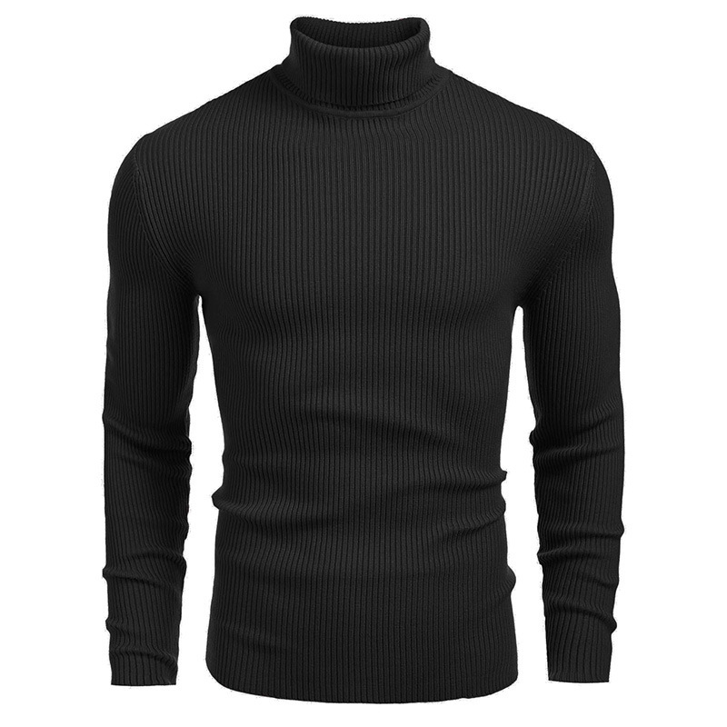 Nouveau hiver col roulé épais hommes chandails décontracté col roulé couleur unie qualité chaud mince col roulé chandails pull hommes_voghion.com