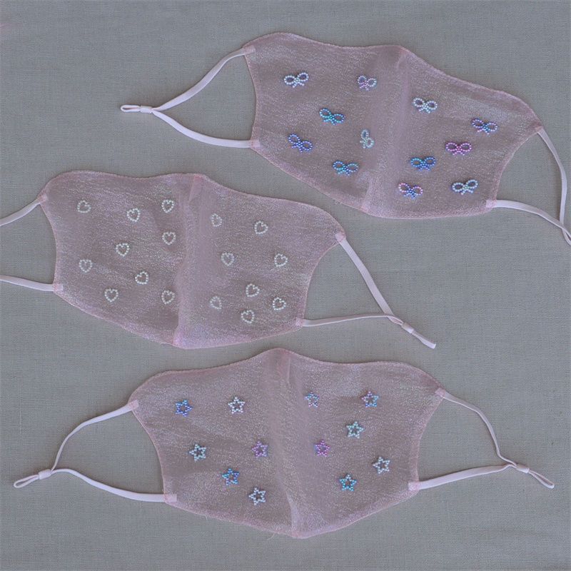 New Summer Tulle Mask Star Mask_voghion.com