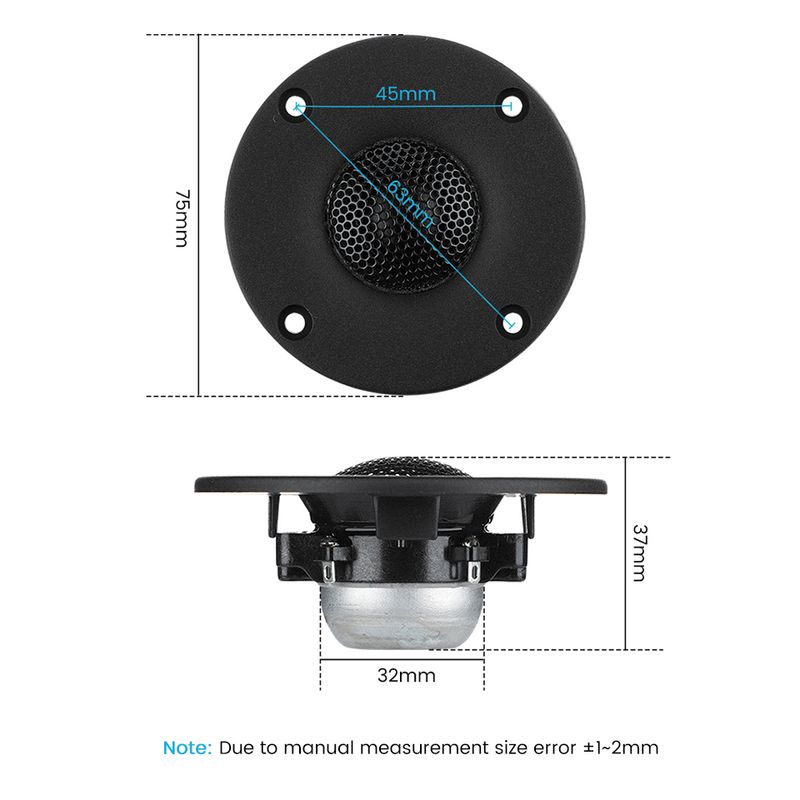 AIYIMA 2 pezzi Tweeter da 3 pollici 4 Ohm 15 W Altoparlante acuti in pellicola di seta Altoparlante audio al neodimio Home Theater con alluminio_voghion.com