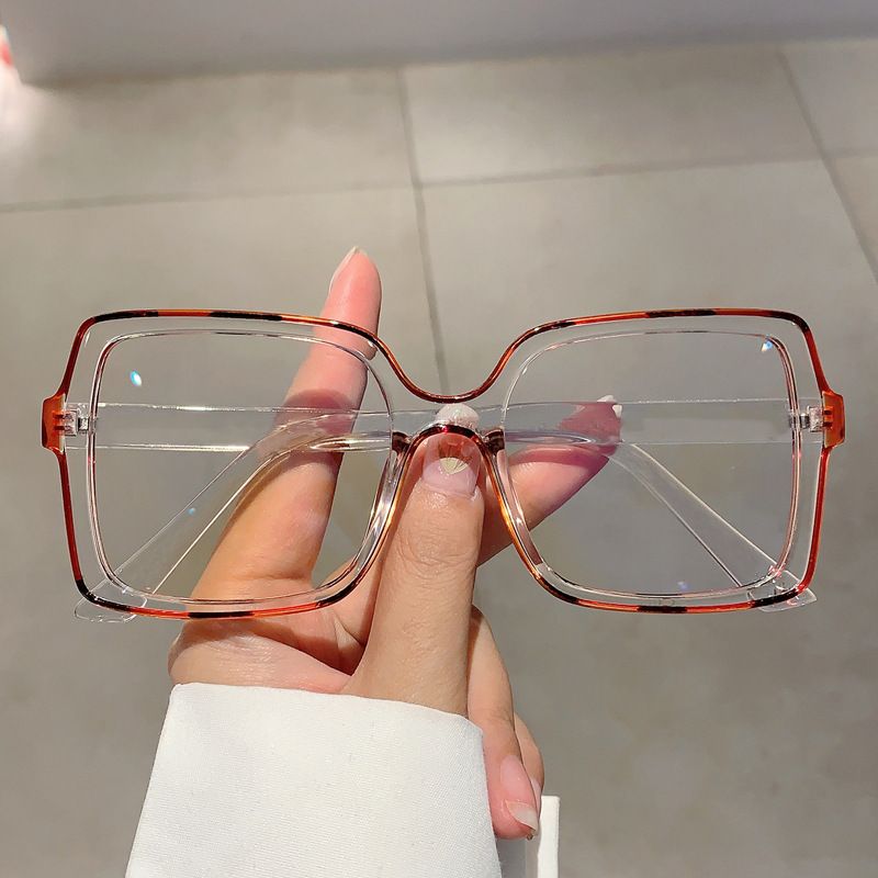 Oglindă plată retro cu pătrățele personalizate, în culori contrastante, stil european și american, Instagram, la modă, versatilă, anti-lumină albastră_voghion.com