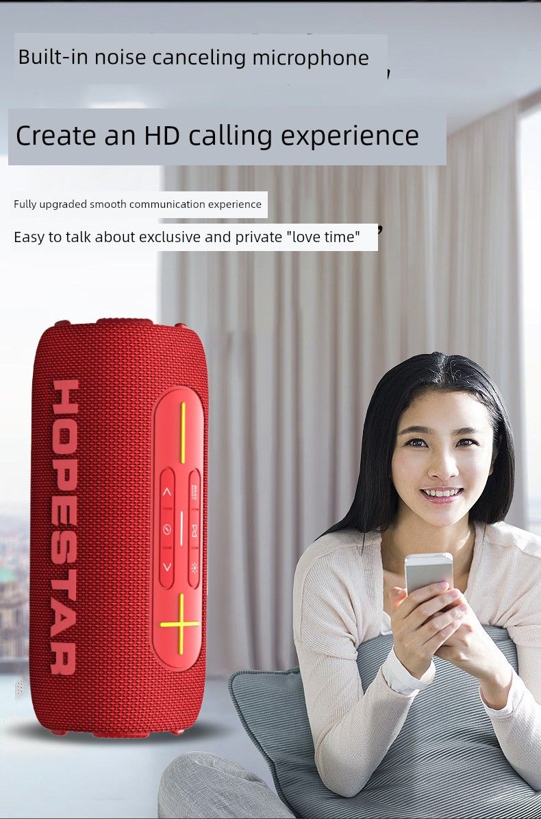 Nuevo altavoz inalámbrico alemán de alta gama con Bluetooth, gran volumen, alta calidad de sonido, refuerzo de graves súper dinámico, karaoke para exteriores_voghion.com