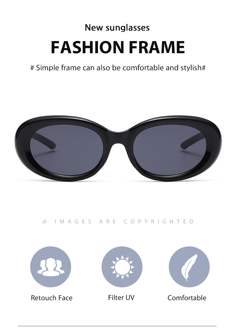 Round Frame Sunglasses High-end Sense Glasses Sunglasses_voghion.com