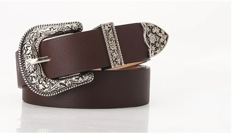 HOT Adjustable Boho Wetern Fashion Jeans Women's Round Buckle Cinturones Para Mujer Ceinture Femme Belt_voghion.com