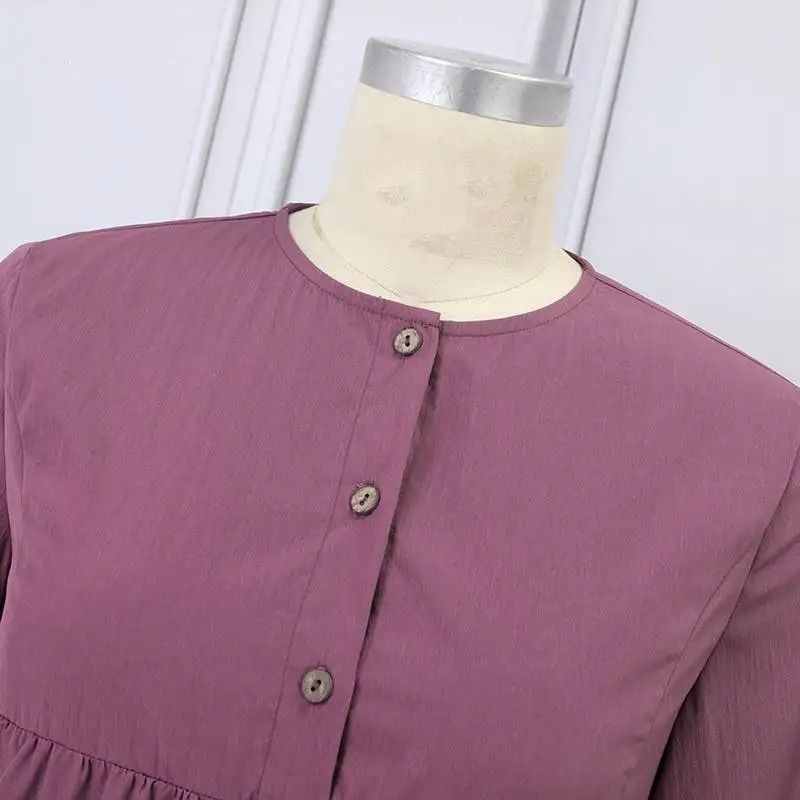 Abbigliamento da donna, abito lungo, abito largo, alla moda, casual, con maniche a lanterna_voghion.com