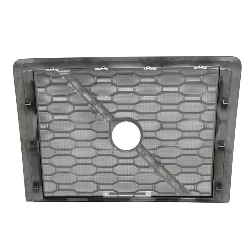 Chrome + Black Grille Fit For 2018+ Volvo VNL Semi Trucks, With Bug Screen_voghion.com