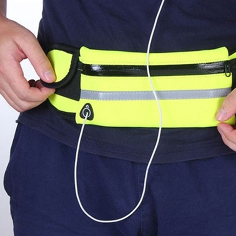 Lihanbao Portable Waterproof Running Waist Bag Jogging Hiking Sport Belt Anti-theft Pouch-Black_voghion.com