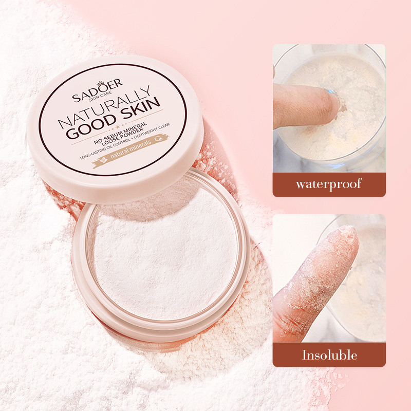 SADOER Oil Control Mineral Powder Lasting concealer Light Naked Facial Makeup_voghion.com