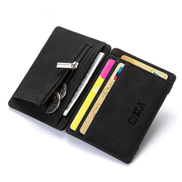 Cross-border New Creative Pu Magic Wallet Flip Women's Card Bag Zipper Change Men's Wallet_voghion.com